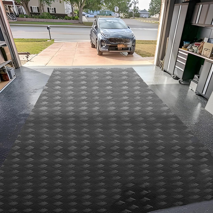 uyoyous Gummimatte Meterware Riffelblechmatte 500 x 100 cm Bodenmatte Schutzmatte 3mm stark Riffelbl