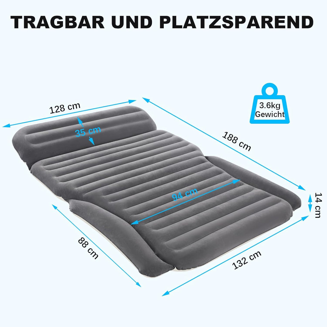KMZ Aufblasbare SUV-Luftmatratze für Auto, LKW und Camping – tragbares, Dickes Autobett für unterweg