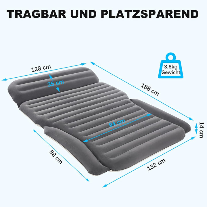 KMZ Aufblasbare SUV-Luftmatratze für Auto, LKW und Camping – tragbares, Dickes Autobett für unterweg
