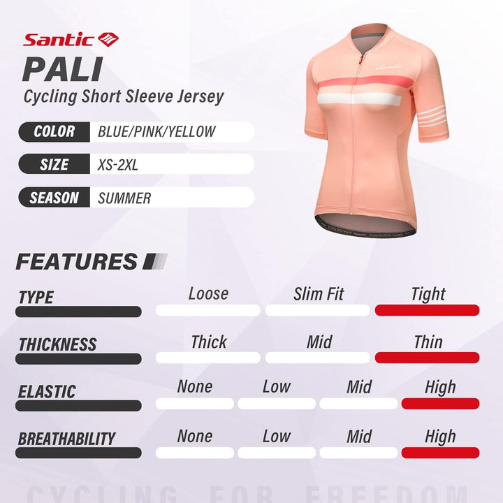 Santic Fahrradtrikot Damen Langarm Radtrikot Damen Fahrradshirt/Radshirt/Bikeshirt MTB mit Taschen X