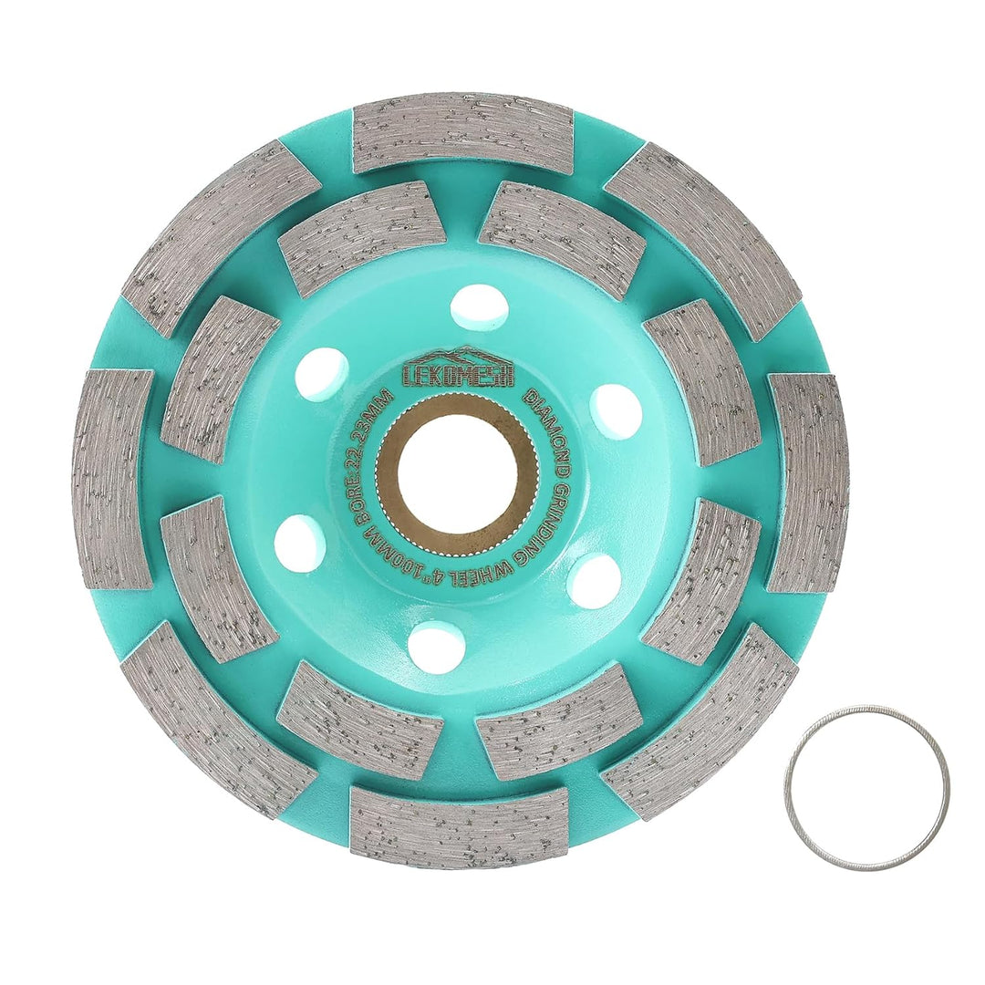 Diamant Schleifscheibe 100mm - Doppelreihe Diamant Schleiftopf für Beton, Granit, Marmor, Mauerwerk,