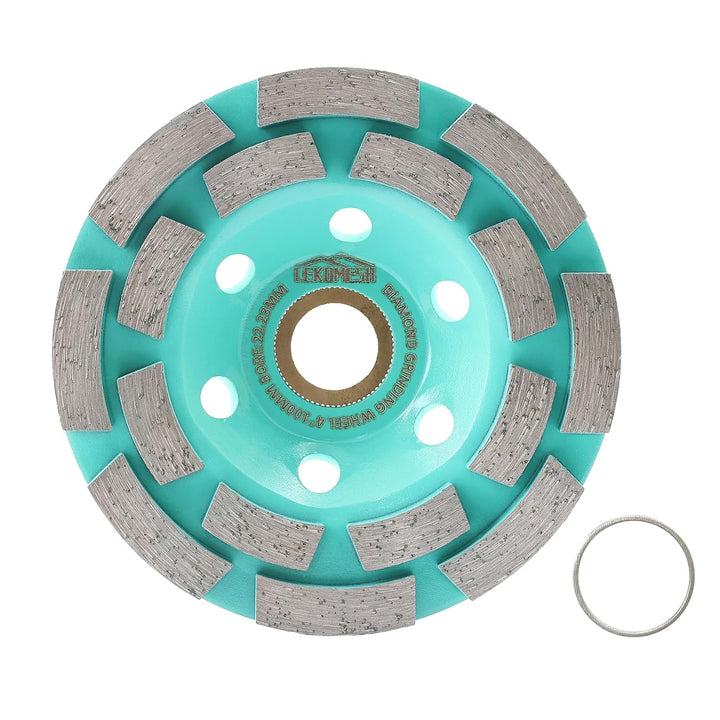 Diamant Schleifscheibe 100mm - Doppelreihe Diamant Schleiftopf für Beton, Granit, Marmor, Mauerwerk,