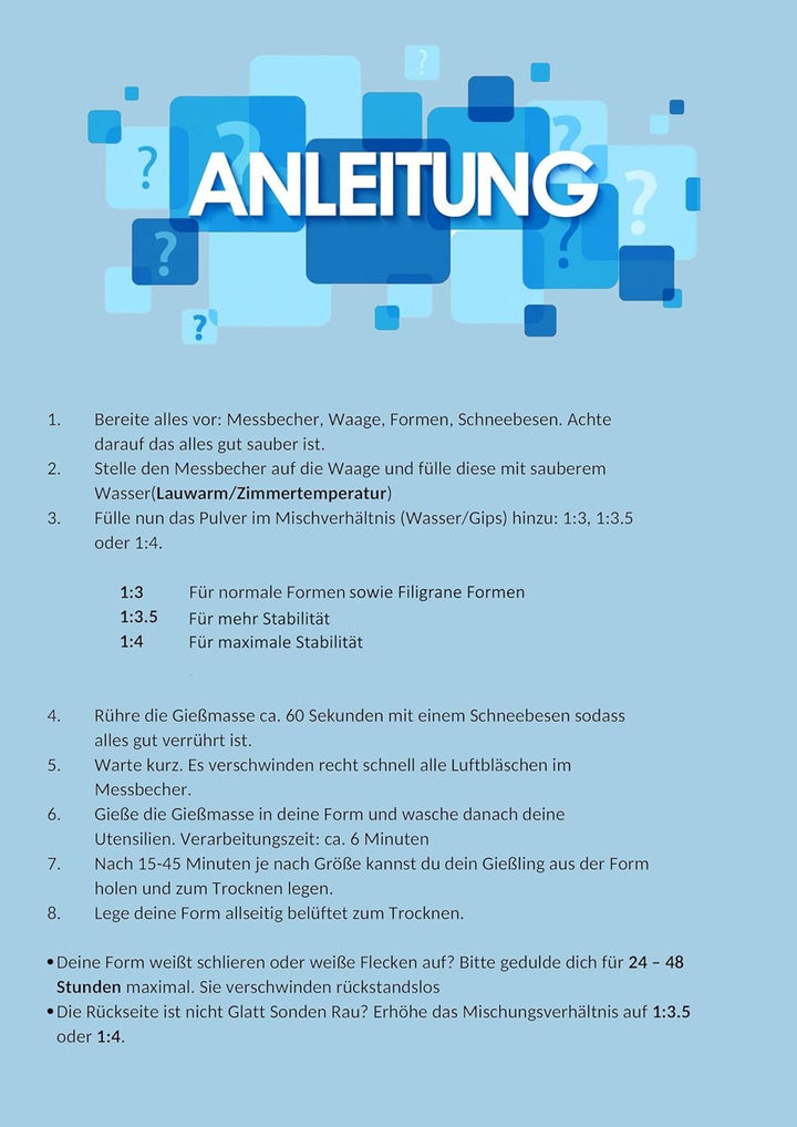 Seifenprofis Profiplast 200 Reliefgiesspulver 9 kg - extra weiss, Giesspulver, Giessmasse, Modellier