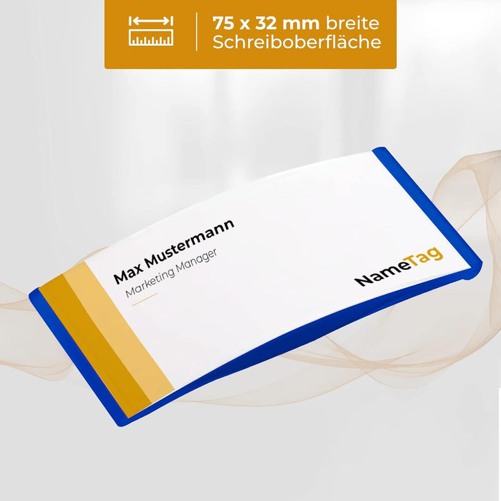 Ironix Namensschilder mit Doppelmagnet, Namensetiketten für Kleidung 75x32mm, Namensschilder Magnet