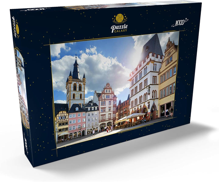 Trier, Marktplatz mit Steipe im Stadtzentrum der antiken römischen Stadt - Premium 1000 Teile Puzzle