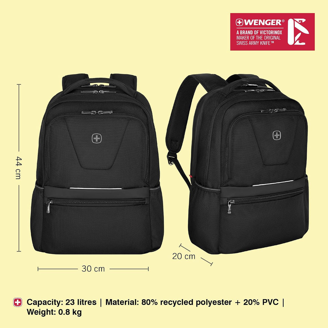 WENGER Laptop-Rucksack mit Tabletfach, Notebook, Tablet bis 10 Zoll, Organizer, Damen Herren, Büro B