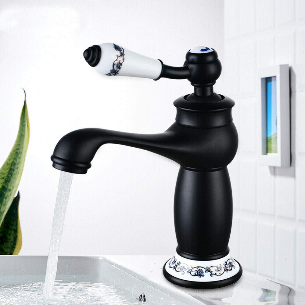Retro Bad Wasserhahn Messing Waschbecken Wasserhahn für Badezimmer, Küche, Vintage Waschtischarmatur