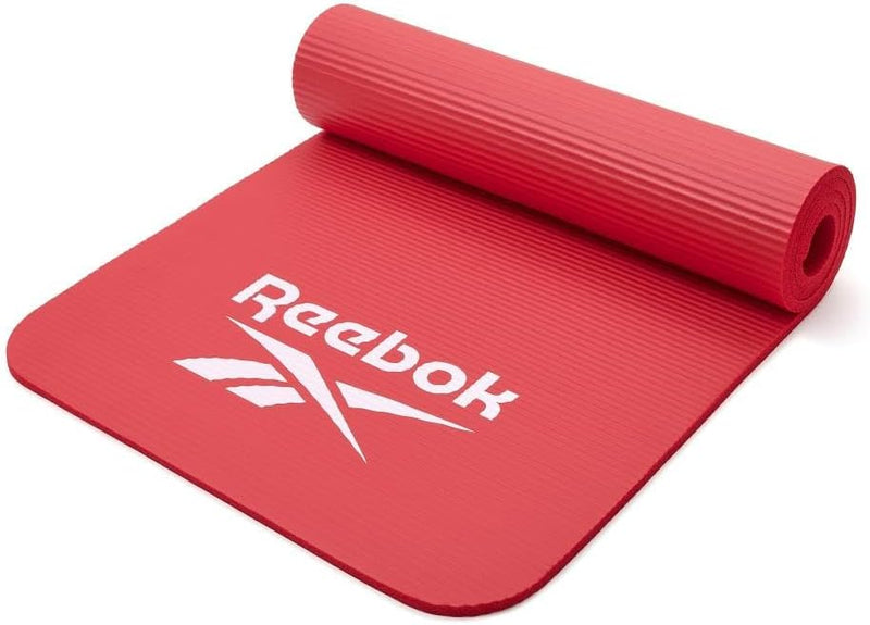 Reebok Trainingsmatte - Rutschfeste Gymnastikmatte aus natürlichem Gummi in 7mm, 10mm, 15mm und vers