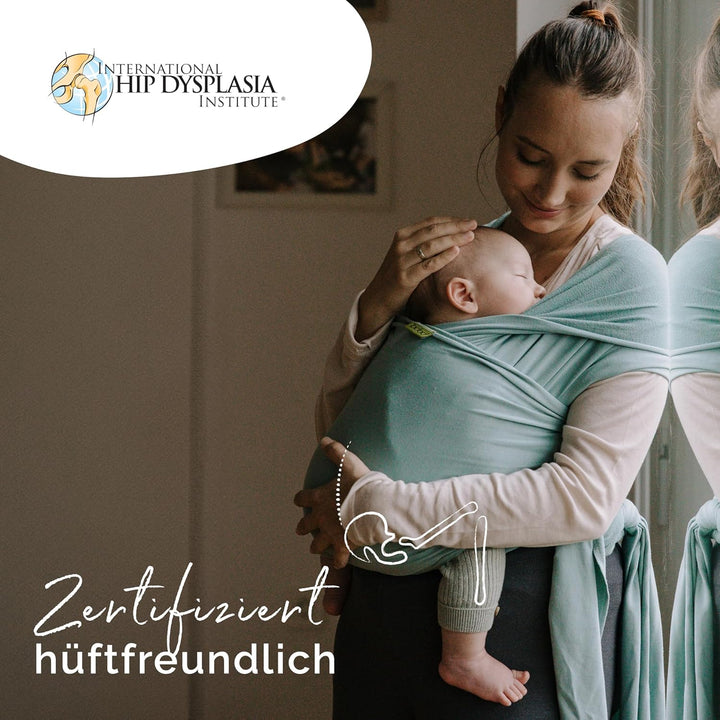 Boba Babytragetuch ab Geburt bis 15 kg - Kuschelweiche &amp; Atmungsaktive Bambusviskose, Tragetuch Baby