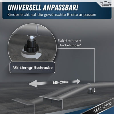 Tarpofix® Anhänger Planenbügel Flachplanenbügel (1-4er Set) - Universell anpassbare Anhängerplanen H