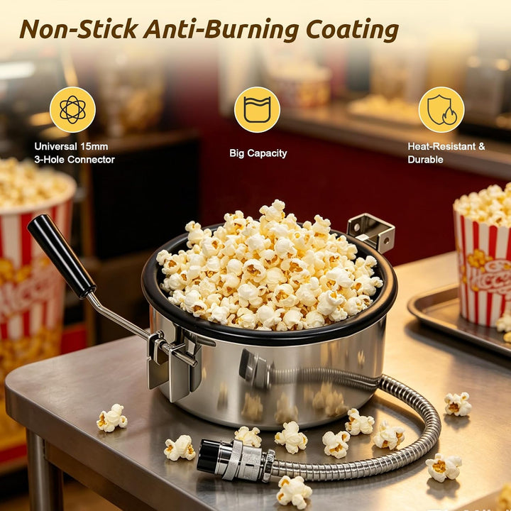 Heissluft Popcornmaschine Zubehör, Popcorntopf 3 Löcher 15mm | Anti-Scorch-Pfanne Einfach zu Säubern