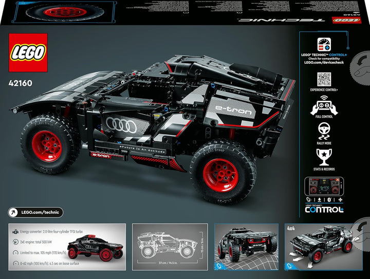 Lego 42160 Technic Audi RS Q e-tron, ferngesteuertes Rallye-Auto-Spielzeug, Dakar-Rallye-Geländewage