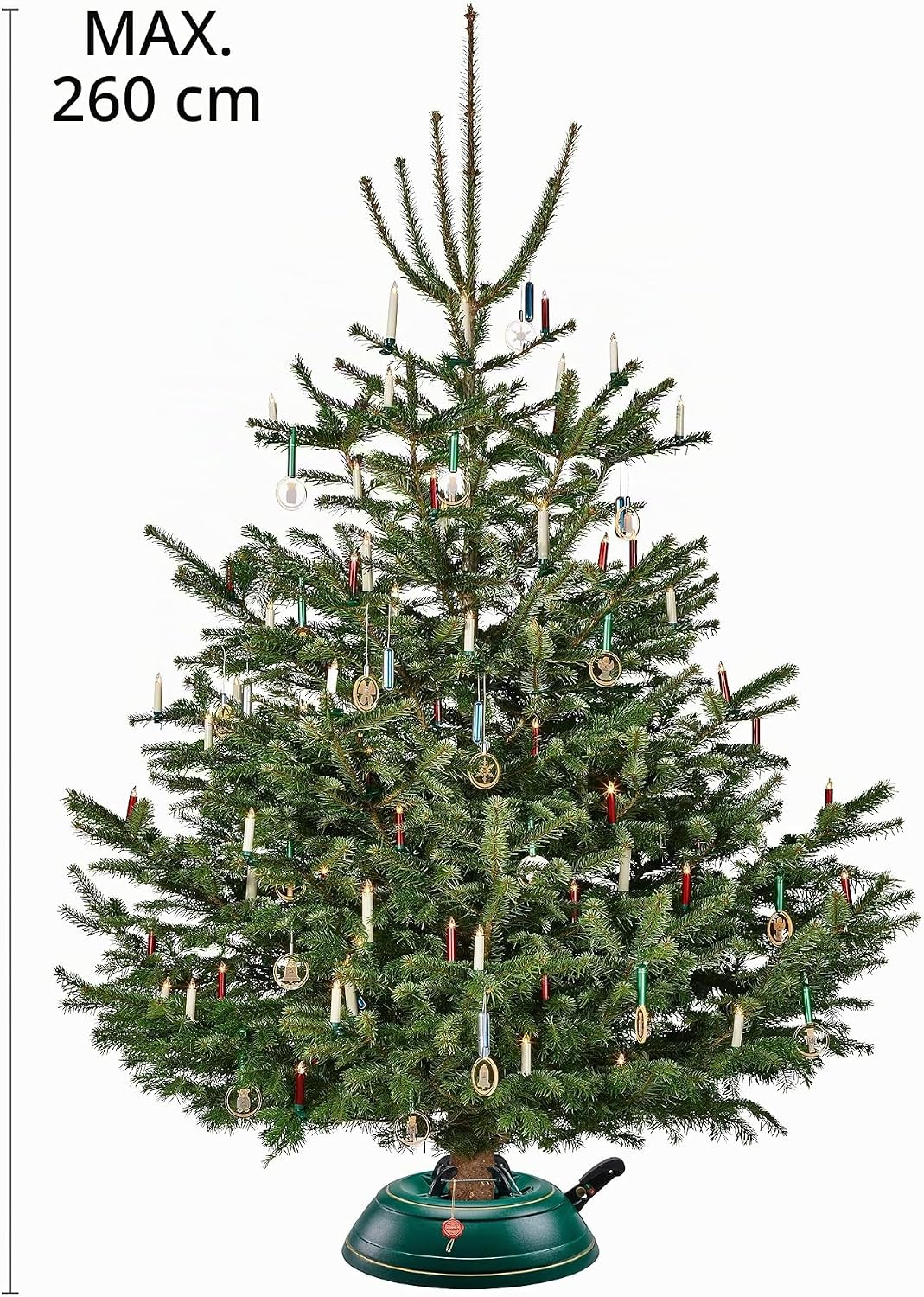 KRINNER Weihnachtsbaum Christbaumständer Vario Classiv Grün 39cm inkl. Fusspedal-und Einseiltechnik