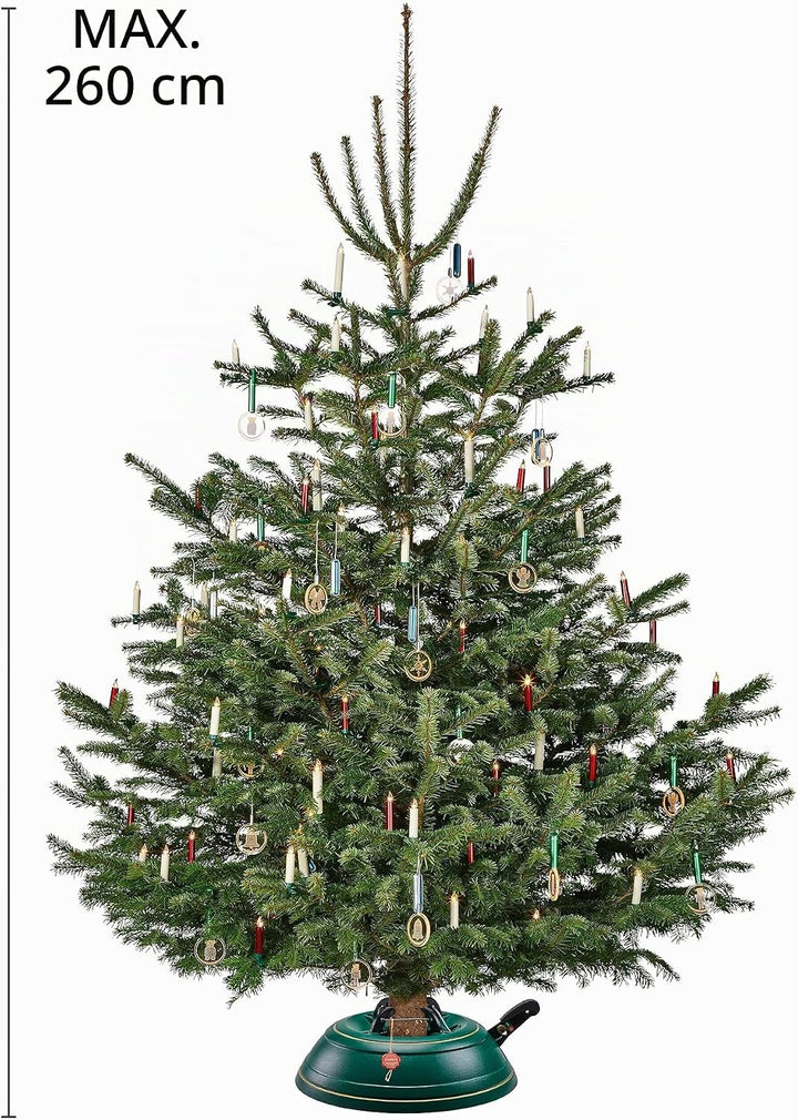 KRINNER Weihnachtsbaum Christbaumständer Vario Classiv Grün 39cm inkl. Fusspedal-und Einseiltechnik