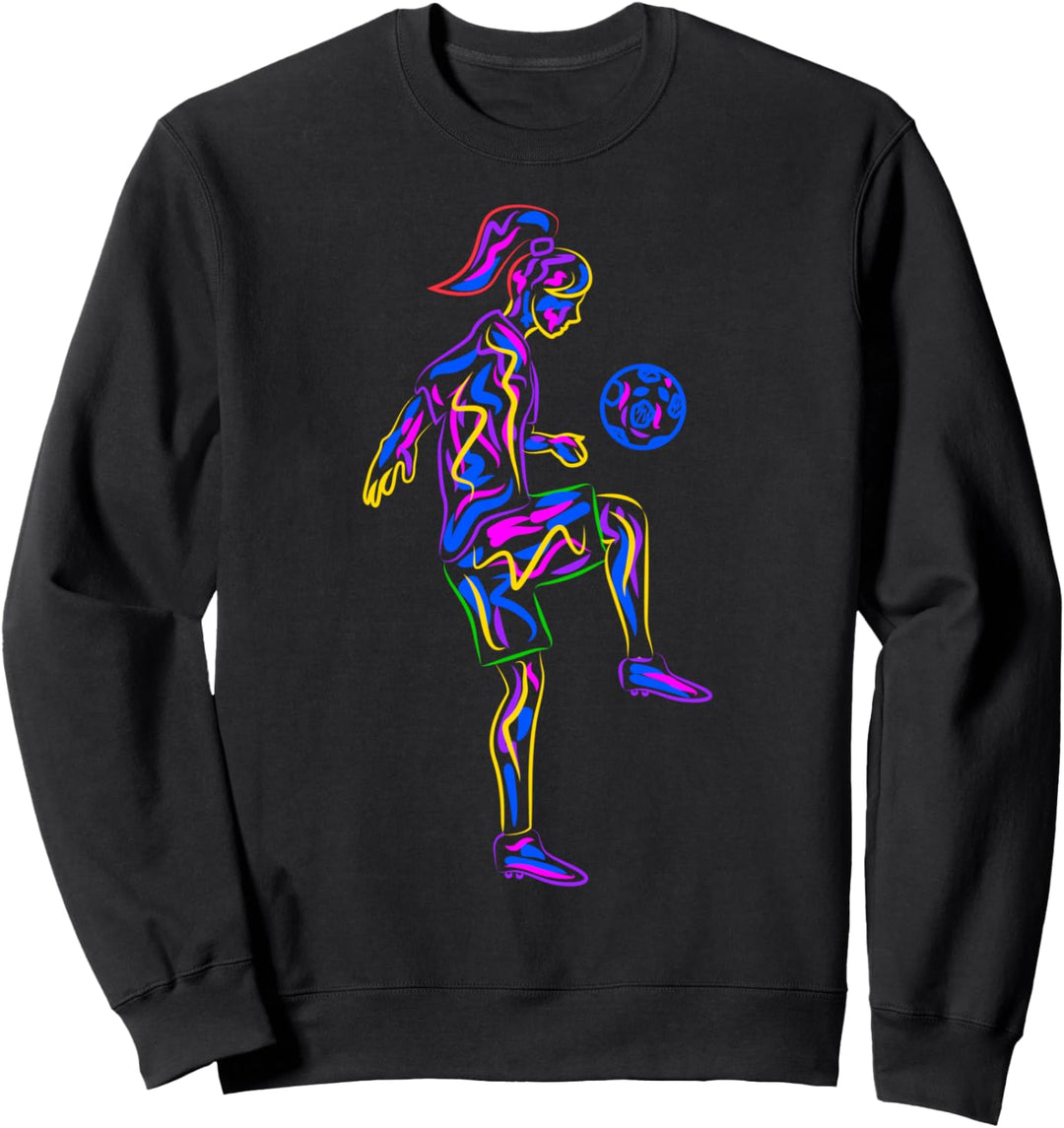 Fussball Mädchen Fussballerin Damen Sweatshirt