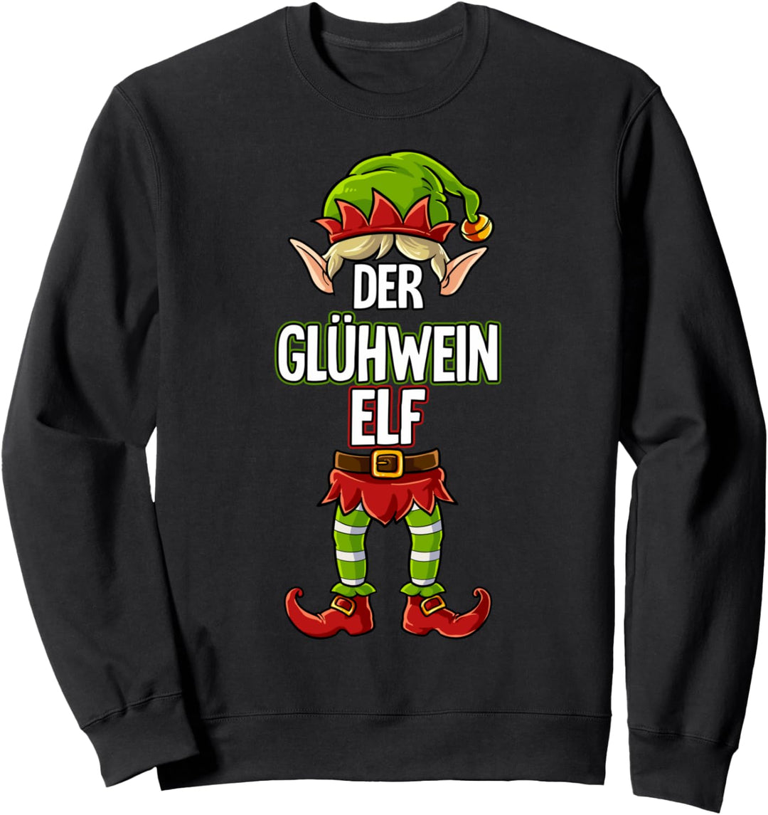 Glühwein Elf Partnerlook Weihnachten Sweatshirt