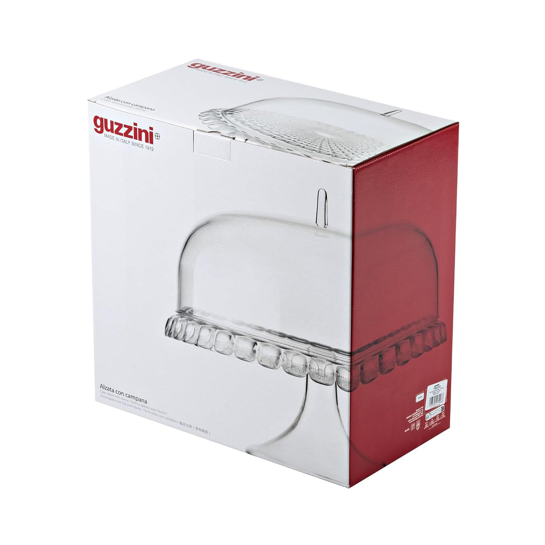 Guzzini - Tiffany, Tortenplatte Mit Fuss Und Haube - Transparent, Ø36 x h28 cm - 19940000, Transpare