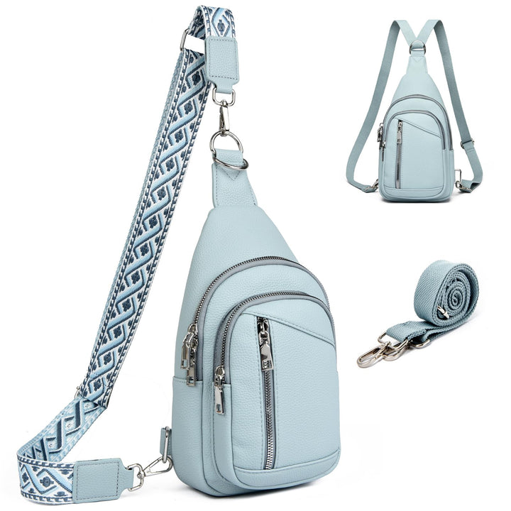 Travistar Brusttasche Sling Bag Damen Herren 2 in 1 Rucksack Damen Klein mit 2 Abnehmbare Schultergu