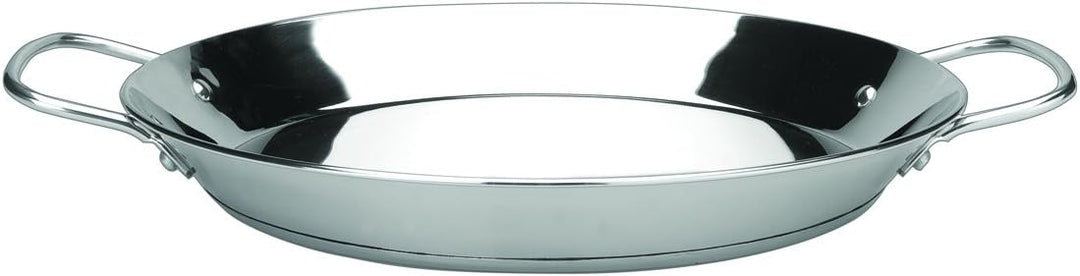 IBILI Paellapfanne Premier 34 cm aus Edelstahl, Silber 34 x 34 x 8 cm, 34 x 34 x 8 cm