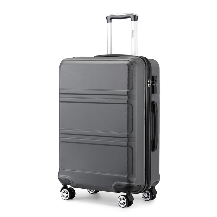 KONO Koffer Trolley Reisekoffer XL (74cm) Grau, XL (74cm) Grau