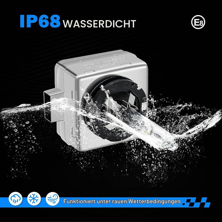 Wattstar D1S 6000K, Xenonlampe Ersatzlampe, HID D1S Xenonlampe, 35W HID Scheinwerferlampe, IP68 wass