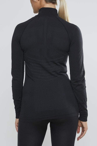 Craft Damen Active Intensity Zip W Baselayer XS Schwarz/Asphalt, XS Schwarz/Asphalt