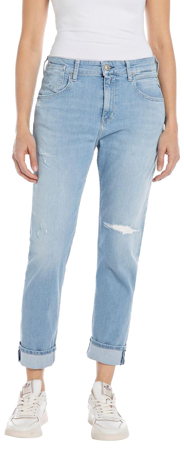 Replay Damen Jeans Marty Boyfit Bio 23W / 30L Light Blue 010-1, 23W / 30L Light Blue 010-1
