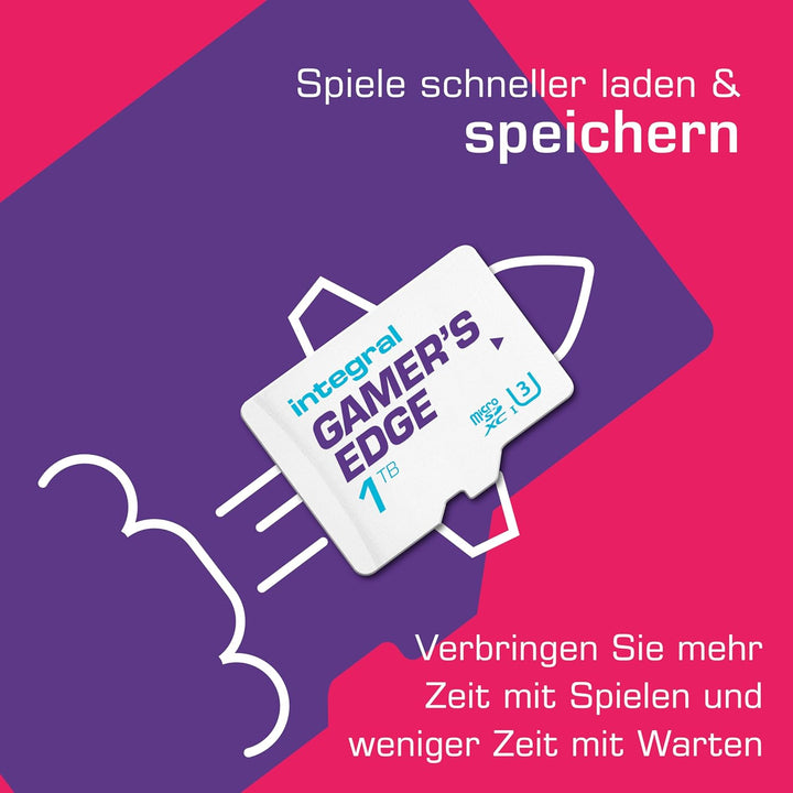 Integral 1TB Gamer's Edge Micro SD Card für die Nintendo Switch - Schnelles Laden & Speichern von Sp