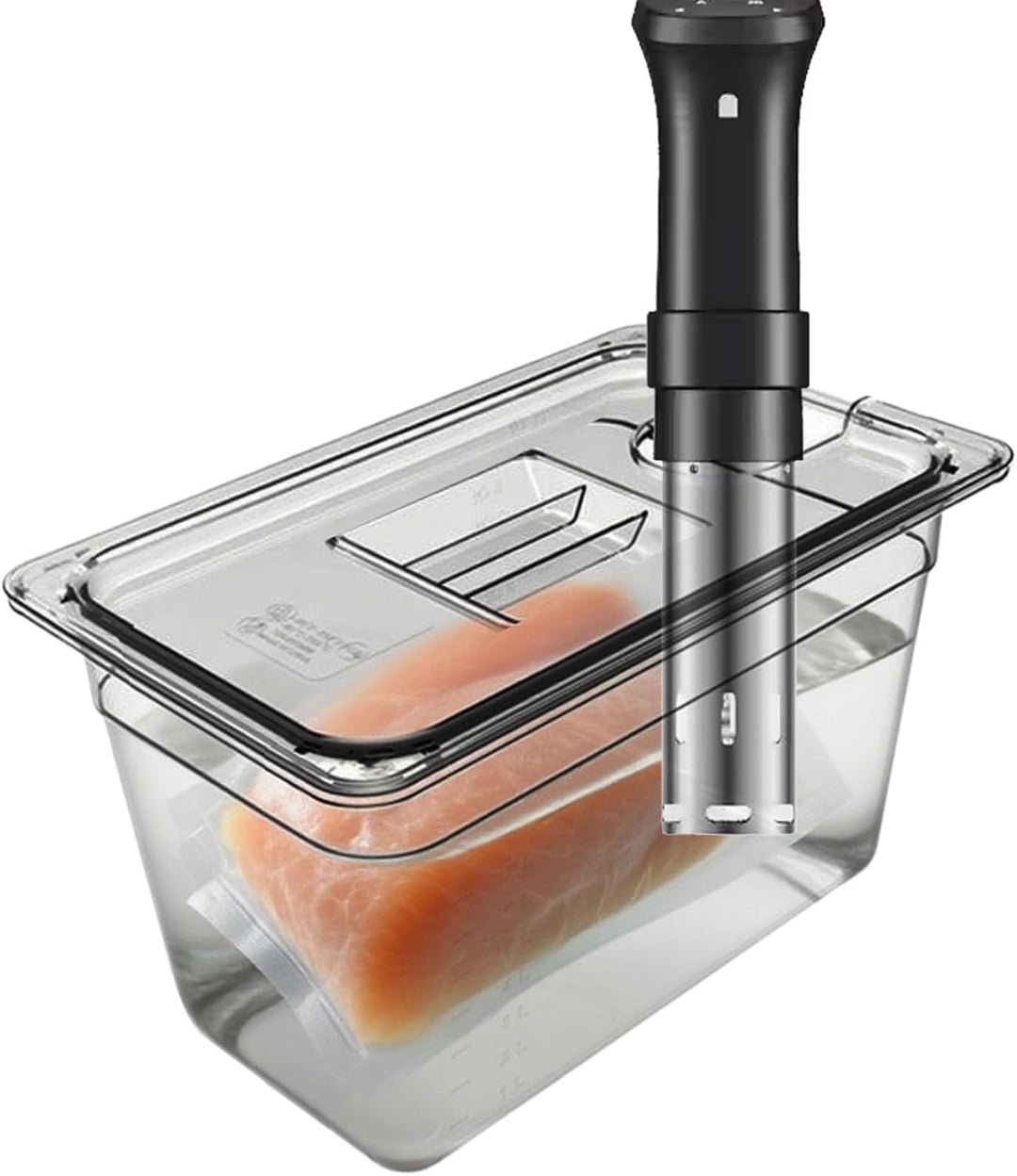 Sous-Vide-Behälter, Tauchkocher, Lebensmittelausrüstung, transparente Box mit luftdichtem Deckel, pr