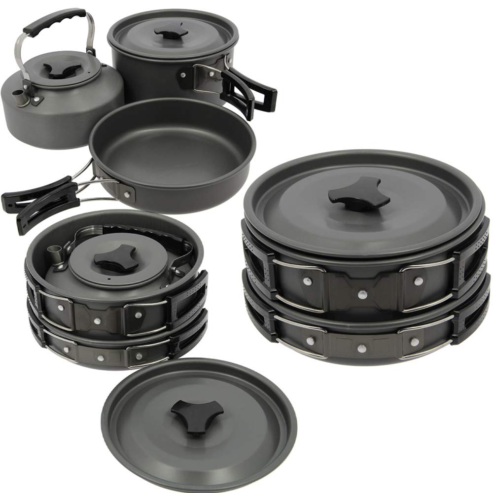 G8DS Tolles XXL Koch-Set Wasserkocher, Topf, Pfanne Outdoor, Angeln, Freizeit, Camping
