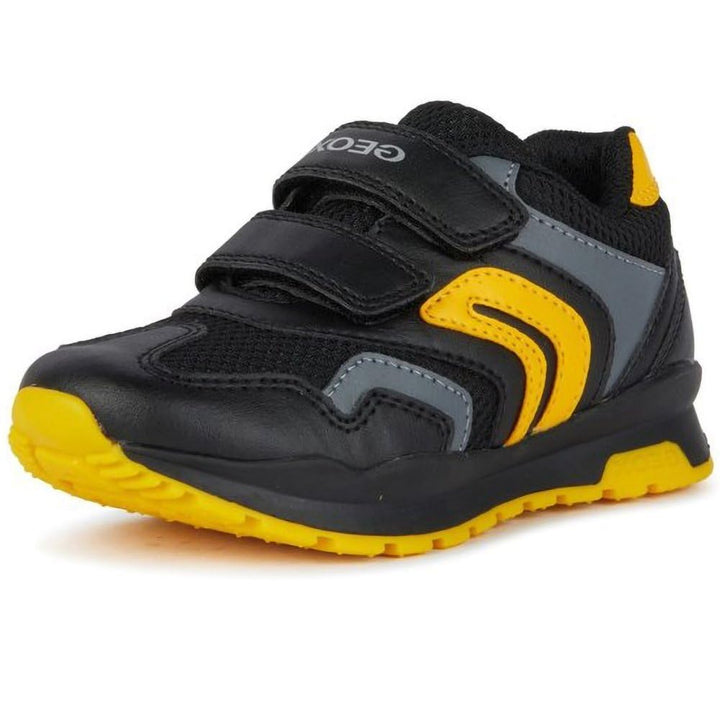 Geox J Pavel A Jungen Sneakers 27 EU Black Yellow, 27 EU Black Yellow