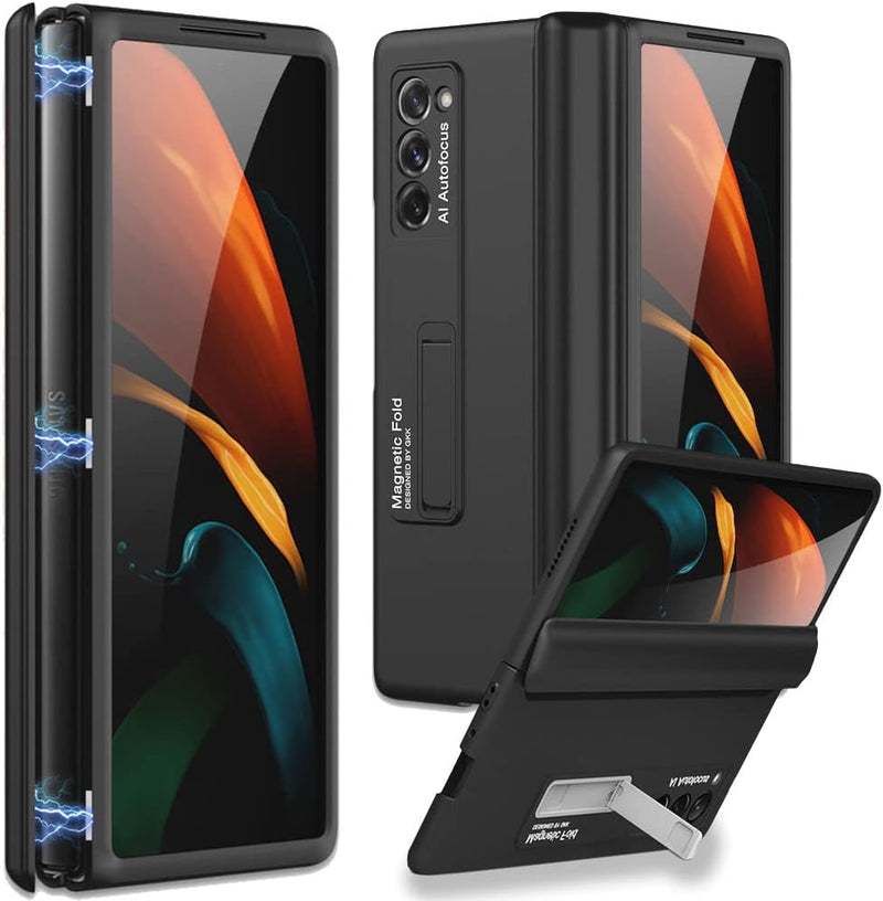 Miimall Kompatibel mit Samsung Galaxy Z Fold 2 2020 Hülle, [Magnetischer Scharnierschutz] Hartes PC