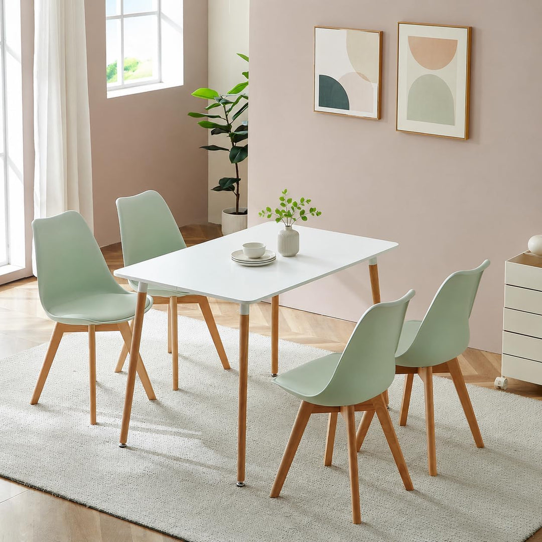EGGREE 6er Set Esszimmerstuhl Skandinavischer SGS Geprüfter, Design Küchenstuhl Essstühle mit Polste