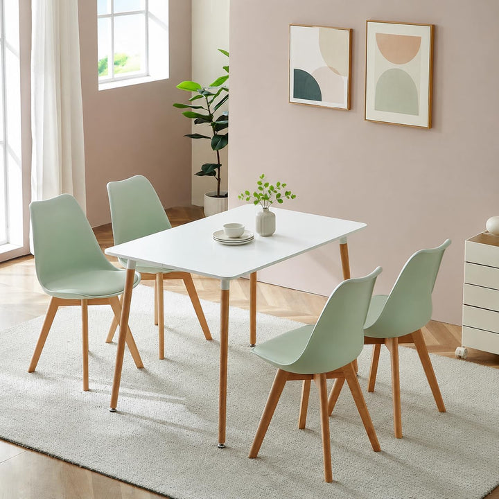 EGGREE 6er Set Esszimmerstuhl Skandinavischer SGS Geprüfter, Design Küchenstuhl Essstühle mit Polste