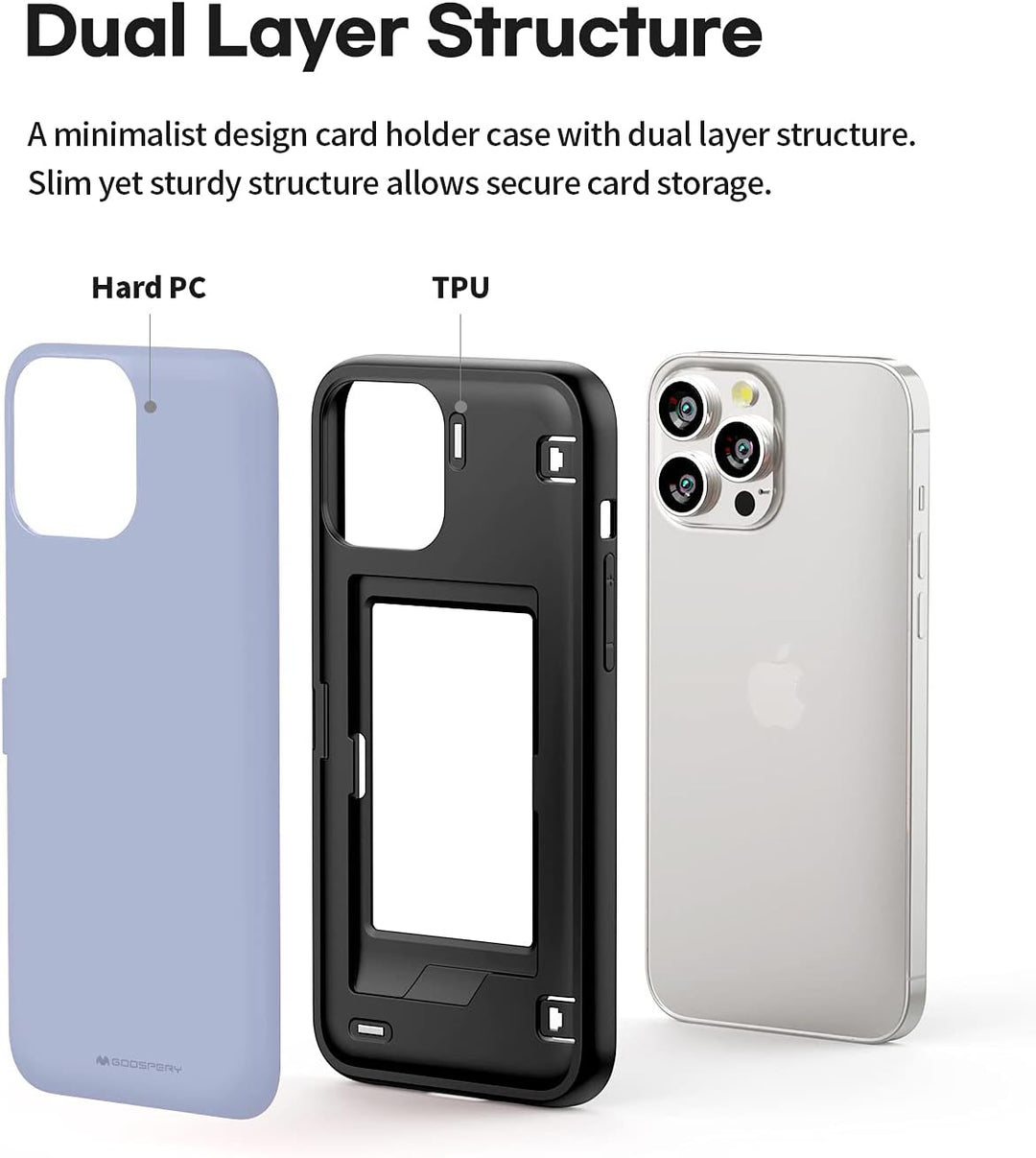 GOOSPERY Magnetic Door Bumper Hülle Kompatibel mit iPhone 13 Pro Max, Dual Layer protektive Kartenha