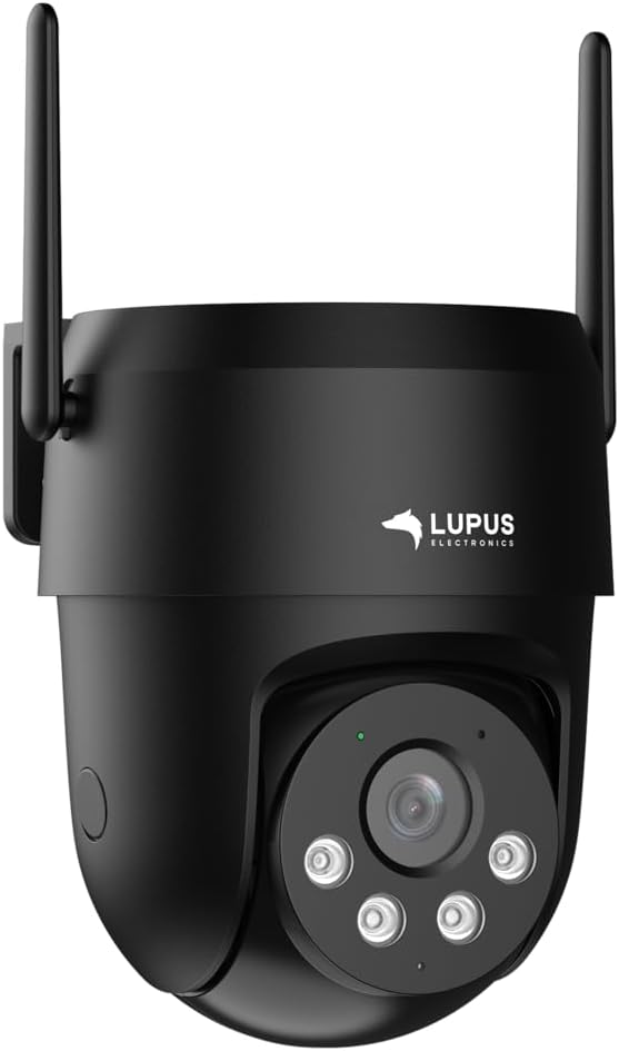 Lupus Electronics LE213 Alarmkamera mit KI-Objektverfolgung, WiFi 6, Täteransprache, Flutlicht, Sire