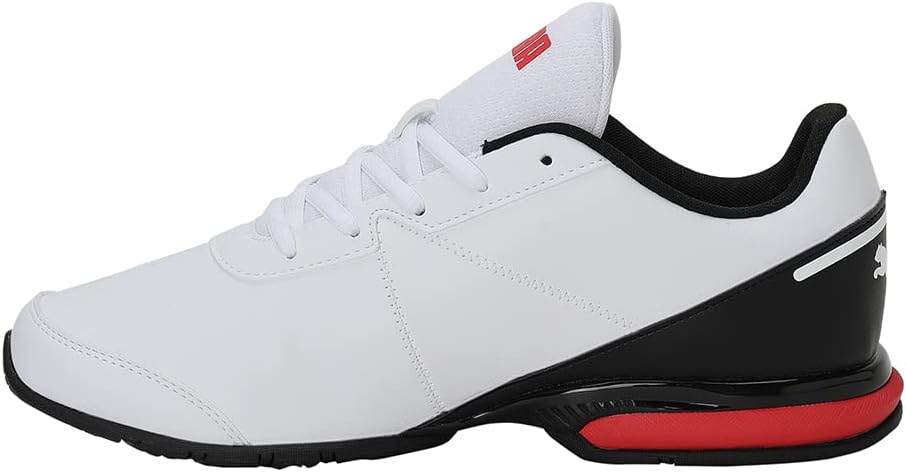 PUMA Herren Equate Sl Strassen-Laufschuh 41 EU Puma White Puma Black High Risk Red, 41 EU Puma White