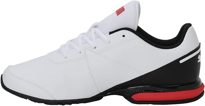 PUMA Herren Equate Sl Strassen-Laufschuh 41 EU Puma White Puma Black High Risk Red, 41 EU Puma White