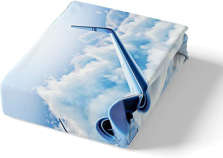 Homemissing Flugzeug Betten Set Flugzeug Drucken Bettwäsche Set 135x200cm für Kinder Jungen Mädchen