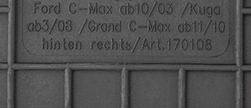 Fussmatten Vorne und Hinten 4er Set für Ford Kuga 2 2012-2019 Gummi Gummimatten Vorne, Hinten, Vorne