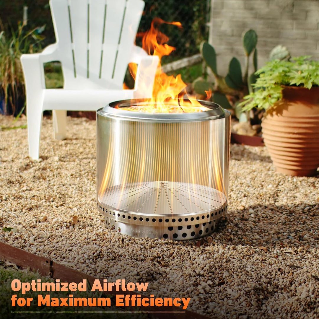 Onlyfire Pellet Adapter für Solo Stove Bonfire 19.5"/49.53cm Feuerschale, Edelstahl Rauchfreier Feue