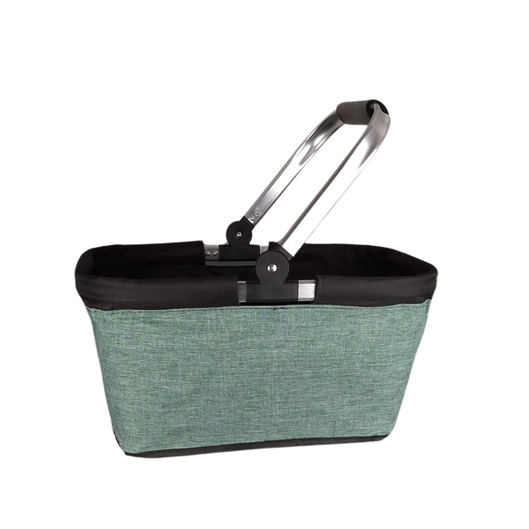 Einkaufskorb faltbar, 20L Tragekorb mit Alurahmen faltbar, Geschenk Einkaufstasche Mama, grün, Gr&#x