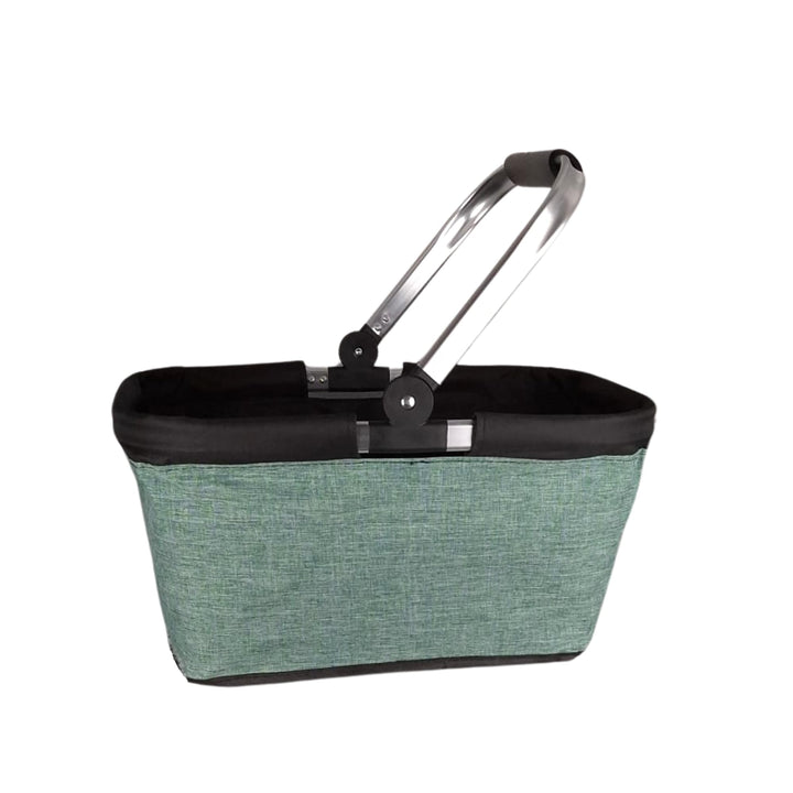 Einkaufskorb faltbar, 20L Tragekorb mit Alurahmen faltbar, Geschenk Einkaufstasche Mama, grün, Gr&#x