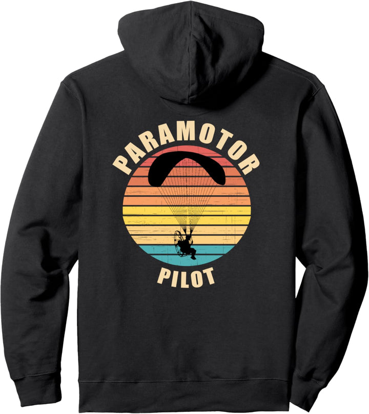 Paramotor Pilot. Vintage Sonnenuntergang PRM Pullover Hoodie