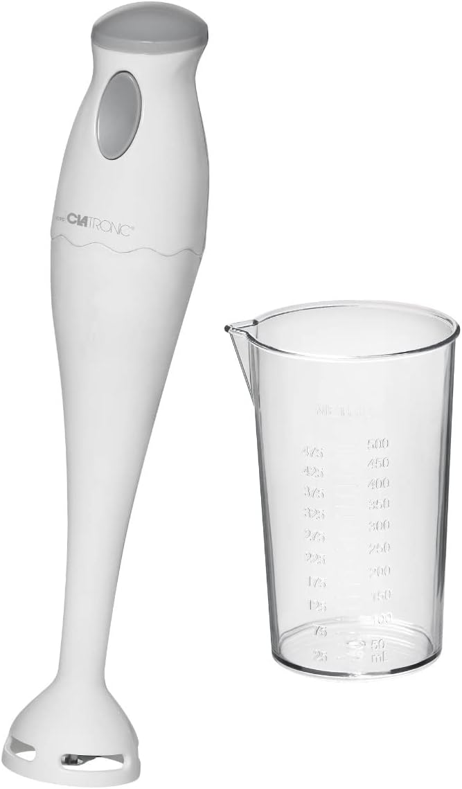 Clatronic Pürierstab | Stabmixer | 180 Watt | Edelstahl Messer | Rührstab | Babynahrung, Suppe, Smoo
