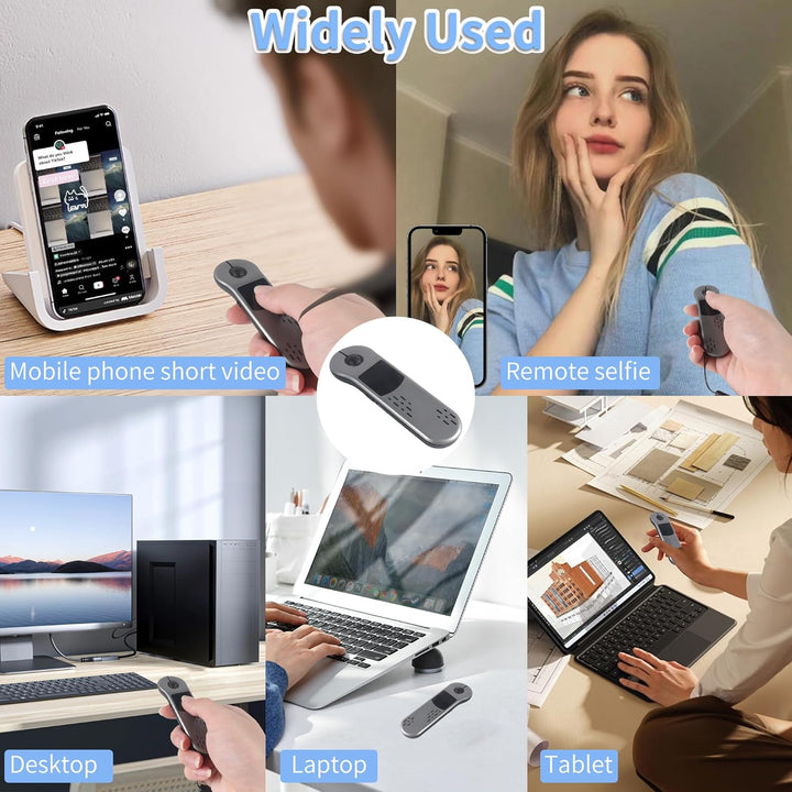 Fingerspitzen Scrolling Mini Bluetooth-Maus,BT5.3+2.4G+USB-C,Drei-Modus+Touchpad,4in1Tragbare Page T