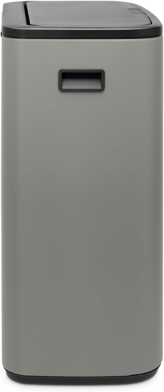 Brabantia 223129 Bo Touch Abfalleimer, mit 1 x 60-Liter-Inneneimer (Mineralbeton-Grau), Abfall- / Re