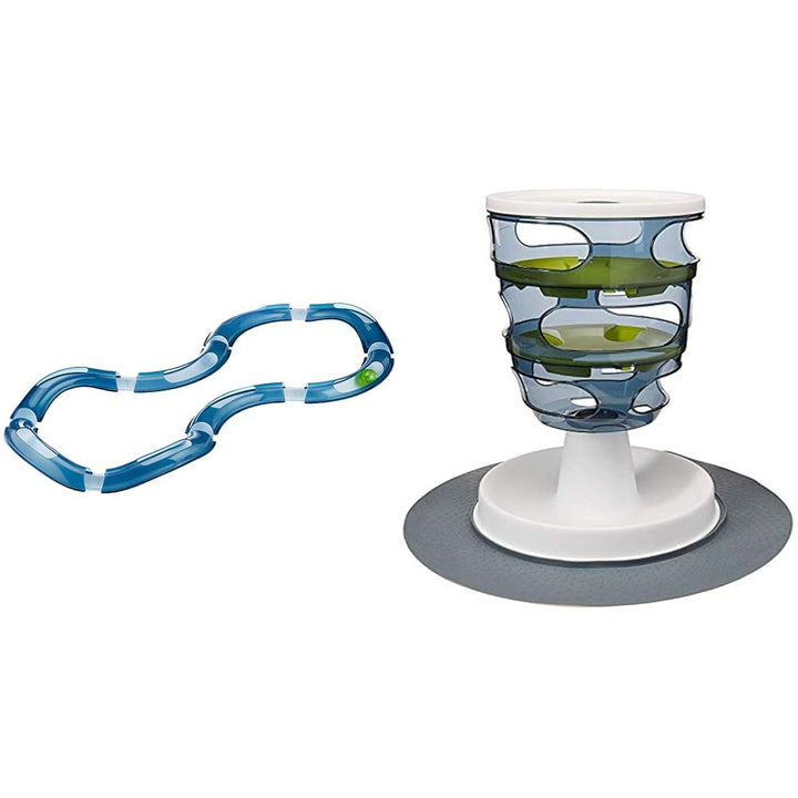 Catit Design Senses Spielschiene, Super Roller, inklusive leuchtaktivem Ball, für Katzen & Design Se