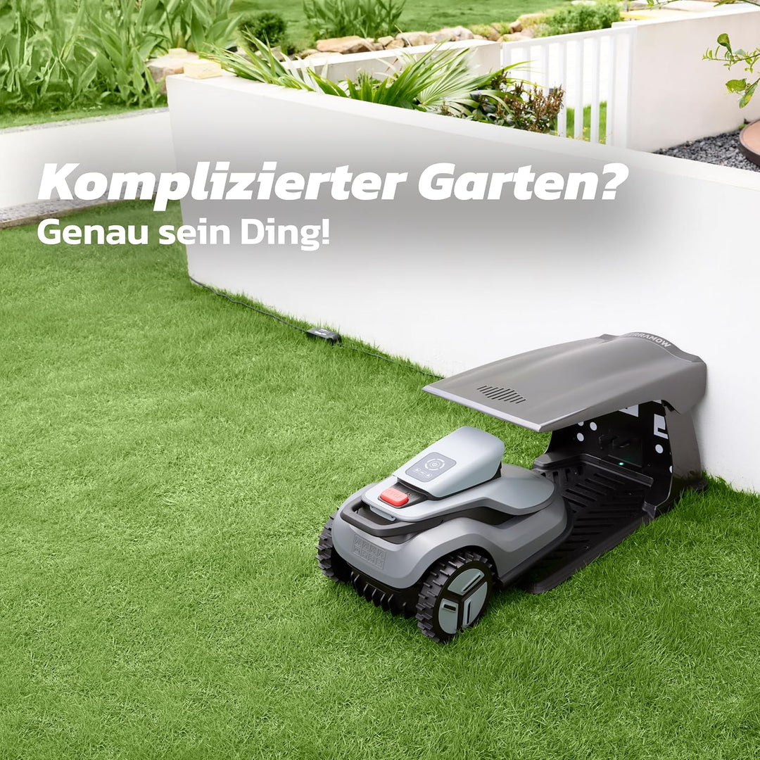 Terramow V1000 Mähroboter ohne Begrenzungskabel, ohne RTK, mit KI-Bilderkennung und Hinderniserkennu