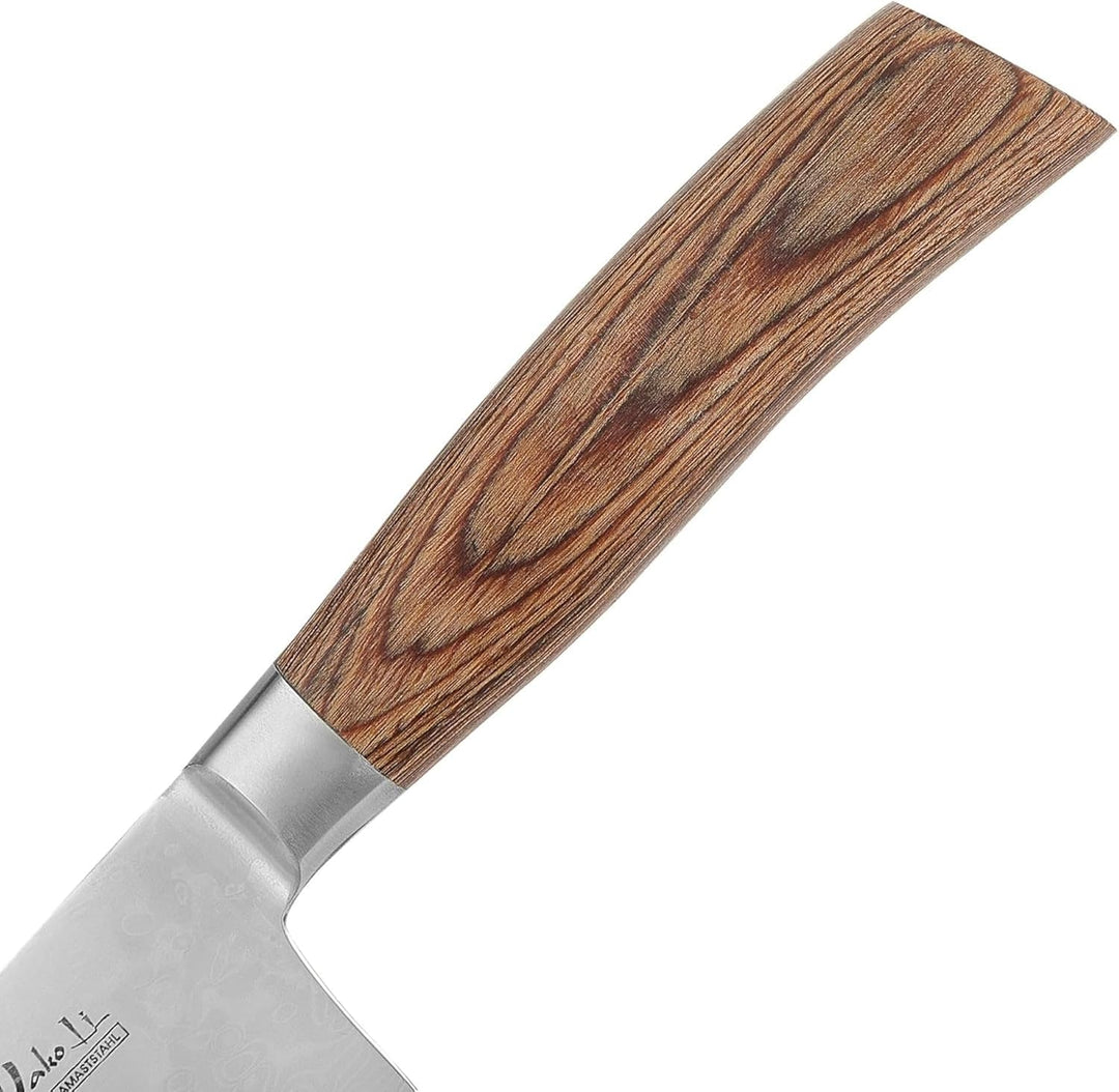 Wakoli EDIB Pro Damast Kiritsuke Chefmesser mit Gravur – Personalisiertes Messer, 20cm Klinge aus 67
